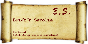 Butár Sarolta névjegykártya